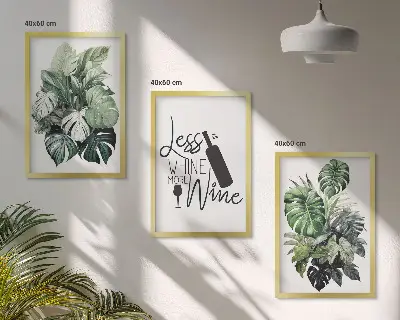 Fotowand met wijngroene plantenbladeren