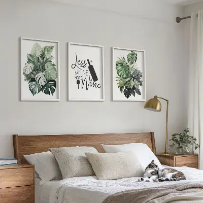 Fotowand met wijngroene plantenbladeren