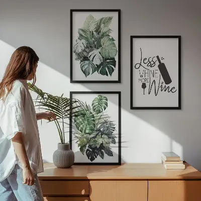 Fotowand met wijngroene plantenbladeren