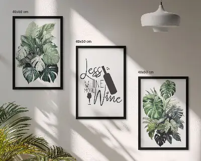 Fotowand met wijngroene plantenbladeren