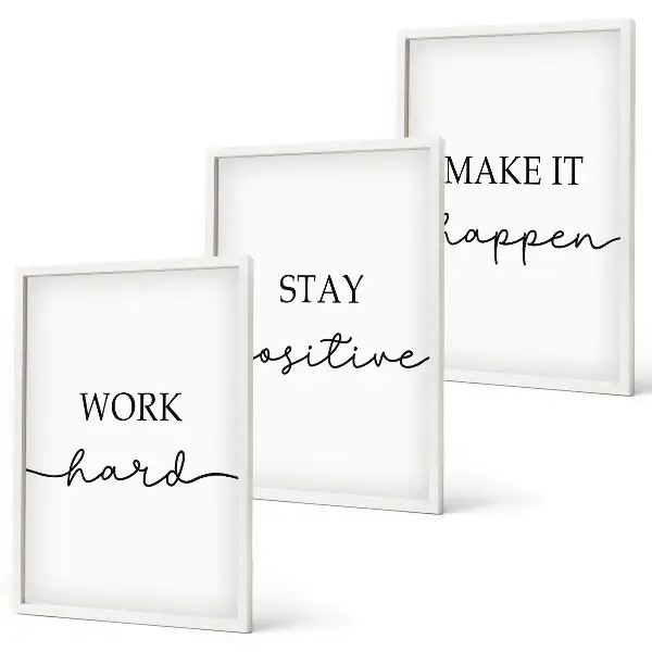 Fotowand met minimalistische motiverende teksten