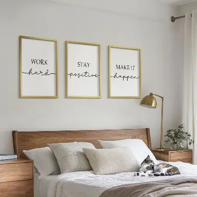 Fotowand met minimalistische motiverende teksten