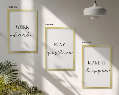 Fotowand met minimalistische motiverende teksten