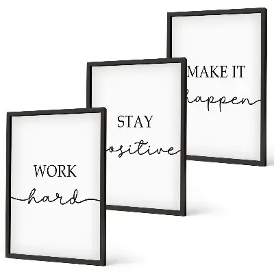 Fotowand met minimalistische motiverende teksten