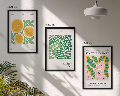 Fotowand Pastelkleurige fruit- en plantenmotieven