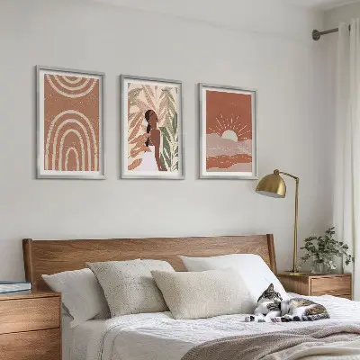 Fotowand met boho abstracte vormen