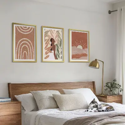Fotowand met boho abstracte vormen