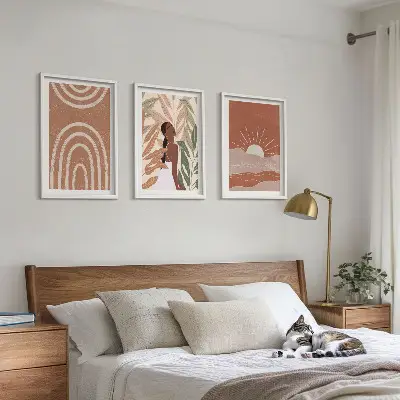 Fotowand met boho abstracte vormen