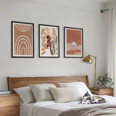 Fotowand met boho abstracte vormen