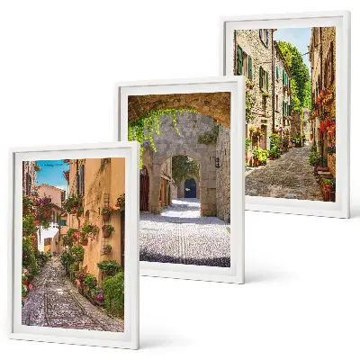 Fotowand Italiaanse straatbloemen architectuur