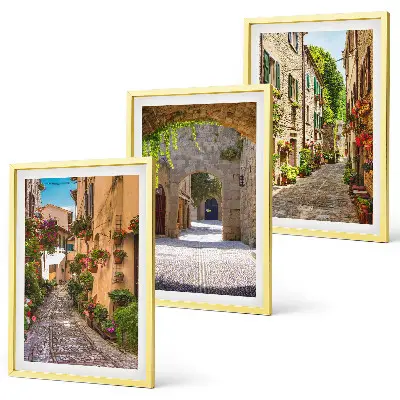 Fotowand Italiaanse straatbloemen en architectuur