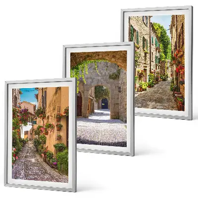 Fotowand Italiaanse straatbloemen en architectuur