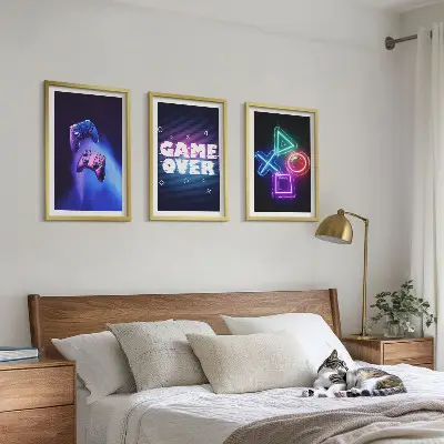 Fotowand met game controller design