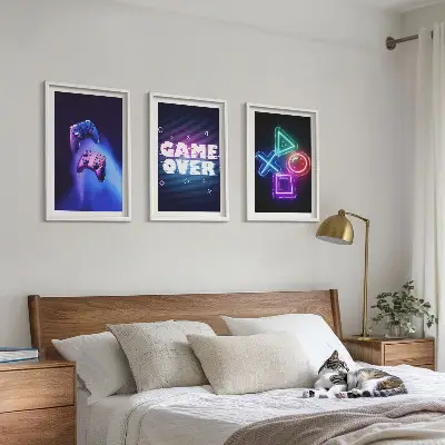 Fotowand met game controller design