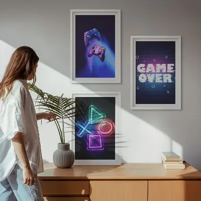 Fotowand met game controller design
