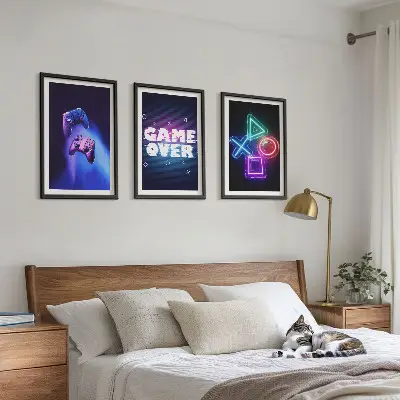 Fotowand met game controller design