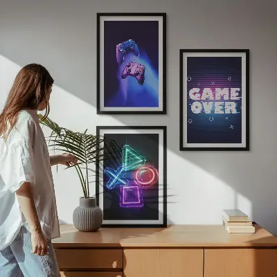 Fotowand met game controller design