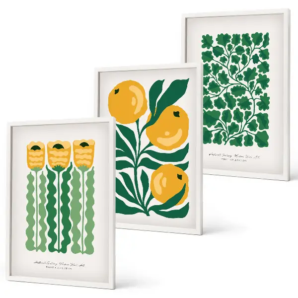 Fotowand met plantenpatronen, bloemen en bladeren