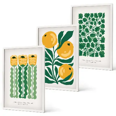 Fotowand met plantenpatronen, bloemen en bladeren
