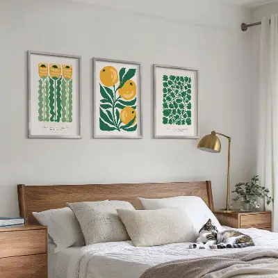 Fotowand met plantenpatronen, bloemen en bladeren