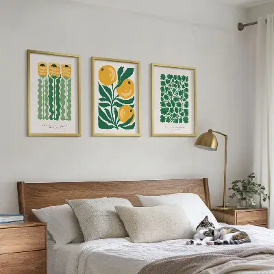 Fotowand met plantenpatronen, bloemen en bladeren