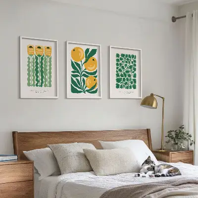 Fotowand met plantenpatronen, bloemen en bladeren