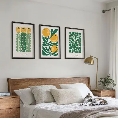 Fotowand met plantenpatronen, bloemen en bladeren