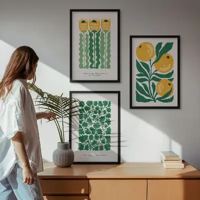 Fotowand met plantenpatronen, bloemen en bladeren