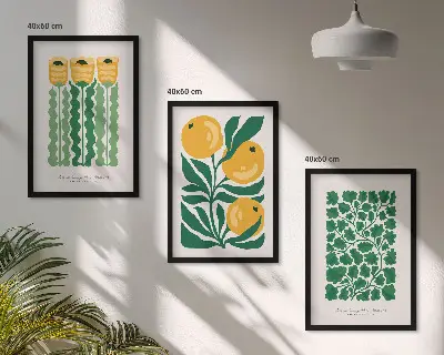 Fotowand met plantenpatronen, bloemen en bladeren