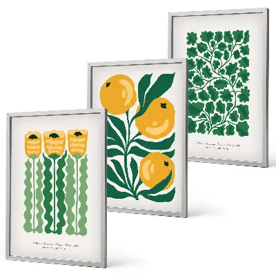 Fotowand met plantenpatronen, bloemen en bladeren