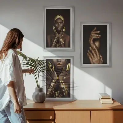 Fotowand met portretten van Afrikaanse vrouwen