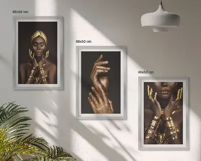 Fotowand met portretten van Afrikaanse vrouwen
