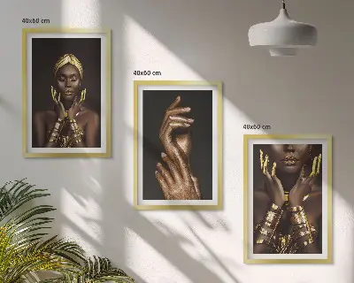 Fotowand met portretten van Afrikaanse vrouwen
