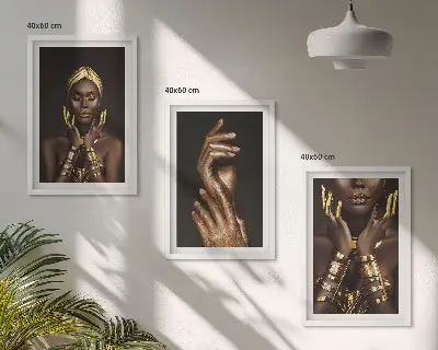 Fotowand met portretten van Afrikaanse vrouwen