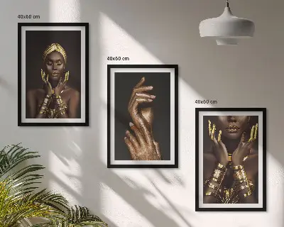 Fotowand met portretten van Afrikaanse vrouwen