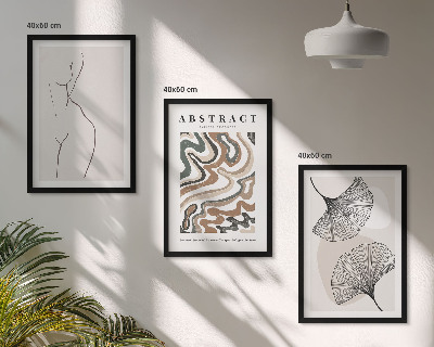 Wanddecoratie set schilderijen Abstracte boho-patronen en -vormen
