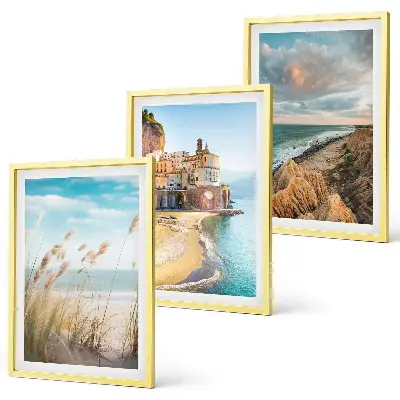 Fotowand landschappen met strand, kliffen en stad