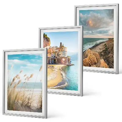 Fotowand landschappen met strand, kliffen en stad