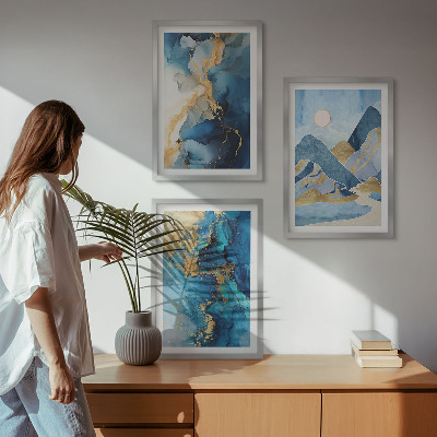 Fotowand Abstracte patronen van de Blauwe Bergen