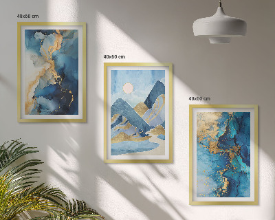 Fotowand Abstracte patronen van de Blauwe Bergen