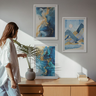 Fotowand Abstracte patronen van de Blauwe Bergen