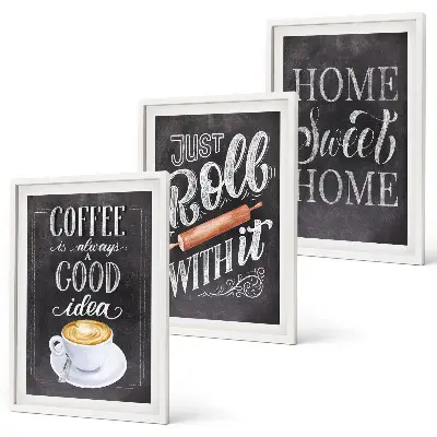 Wanddecoratie set schilderijen Koffieroller, thuis, warmte