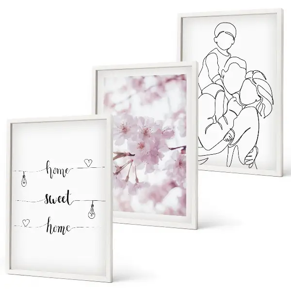 Fotowand Bloemenfamilie minimalistisch