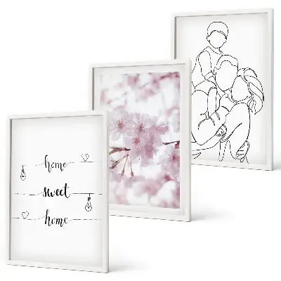 Fotowand Bloemenfamilie minimalistisch