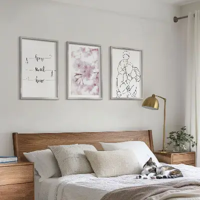 Fotowand Bloemenfamilie minimalistisch
