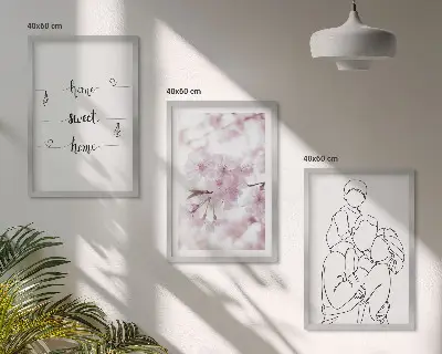 Fotowand Bloemenfamilie minimalistisch