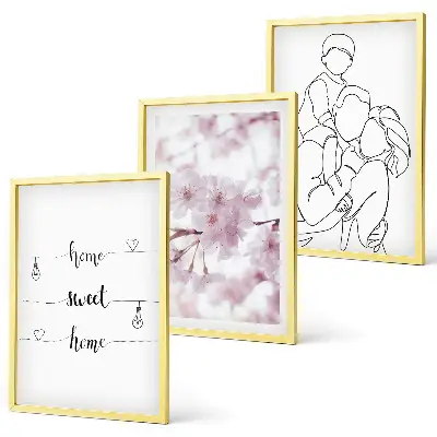 Fotowand Bloemenfamilie minimalistisch