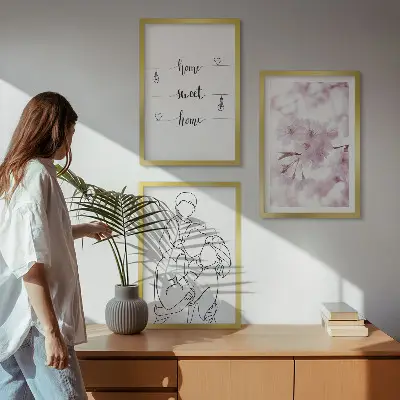 Fotowand Bloemenfamilie minimalistisch