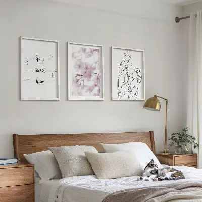 Fotowand Bloemenfamilie minimalistisch