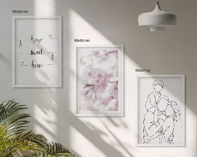 Fotowand Bloemenfamilie minimalistisch